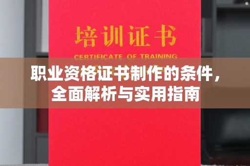 镇巴职业资格证书制作的条件，全面解析与实用指南