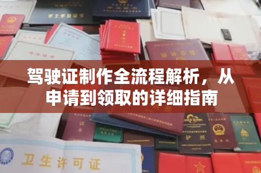 双柏驾驶证制作全流程解析，从申请到领取的详细指南